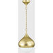 Luciel 1 Light 11.75 inch Vintage Gold Leaf Pendant Ceiling Light